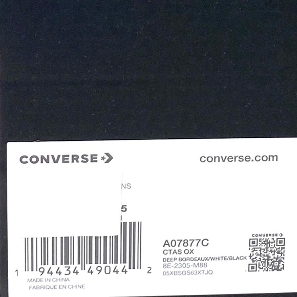 Converse Ctas OX Low Leather Skate Shoes Bordeaux Women Sneakers Casual A07877C - Picture 10 of 11